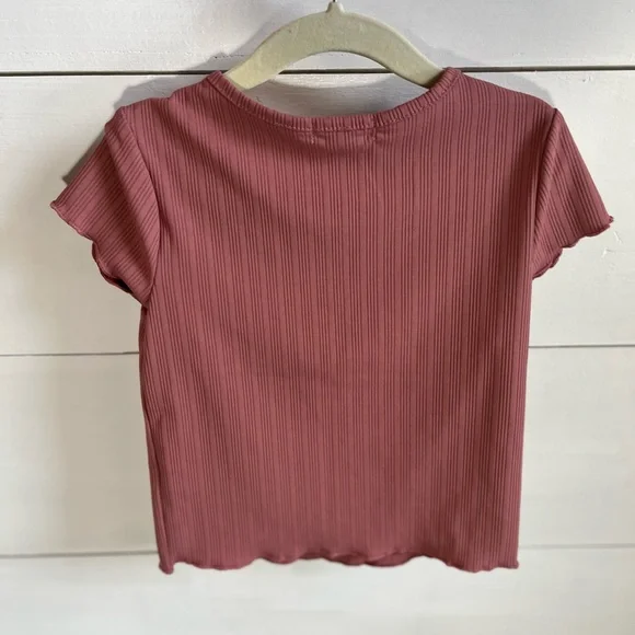 Btween Girls Ribbed Button-Front Top - Picture 2 of 3